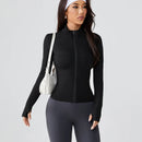 sports jacket with a high collar