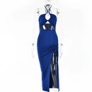 long dress with neckline