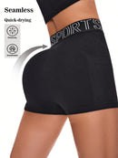 high-waisted shorts with pocket