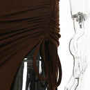 long dress with neckline