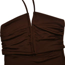 long dress with neckline