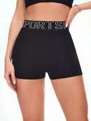 high-waisted shorts with pocket