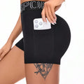 high-waisted shorts with pocket