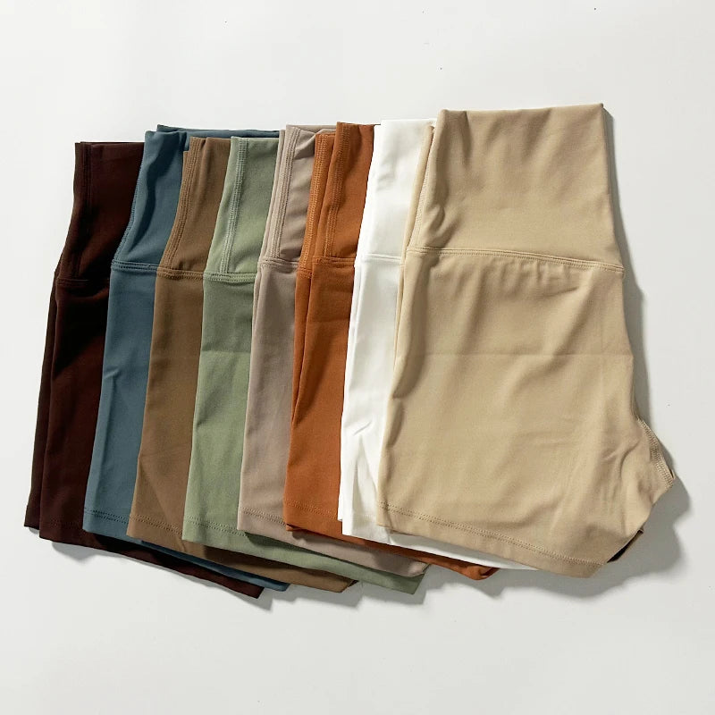high-waisted sports shorts